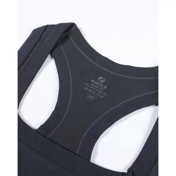 AUROLA Essentials Seamless Sleeveless Racerback Top,Women Subtle Marl Workout Square Neck Fitted Tank)