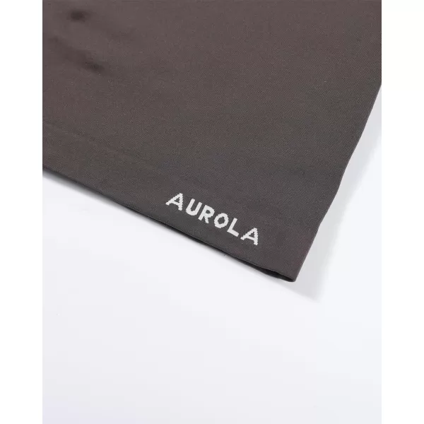 AUROLA Essentials Seamless Sleeveless Racerback Top,Women Subtle Marl Workout Square Neck Fitted Tank