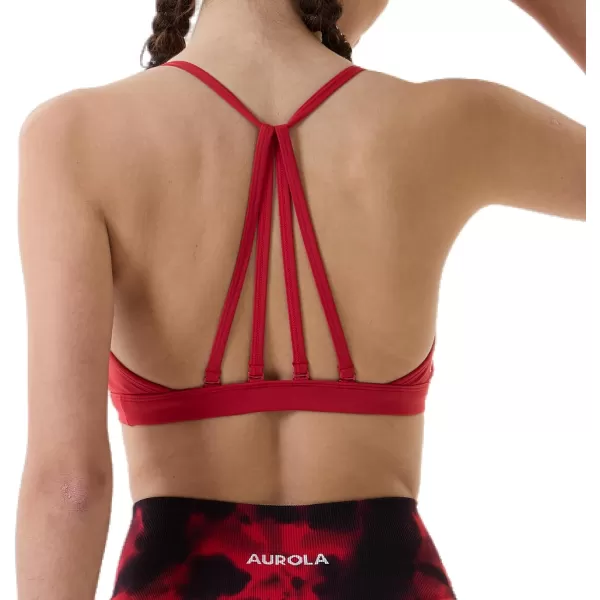 AUROLA Mercury Workout Sports Bras Women Athletic Removable Padded Backless Strapy Minimal Crop Top