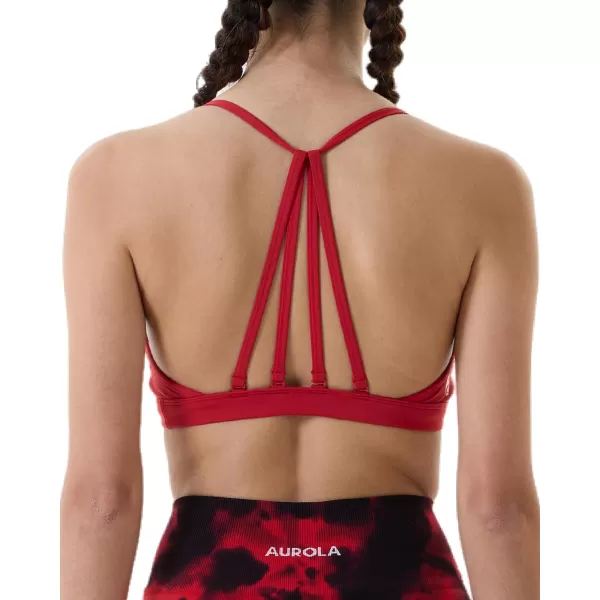 AUROLA Mercury Workout Sports Bras Women Athletic Removable Padded Backless Strapy Minimal Crop Top