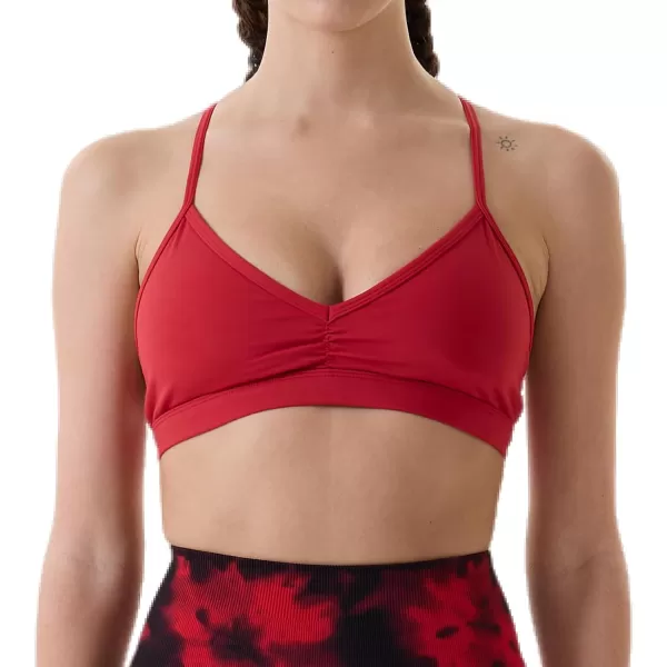 AUROLA Mercury Workout Sports Bras Women Athletic Removable Padded Backless Strapy Minimal Crop Top
