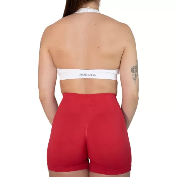 AUROLA Moon Seamless Halter Backless Sport Bra for Women Adjustable Padded Active Workout Gym Yoga Crop Tank Top