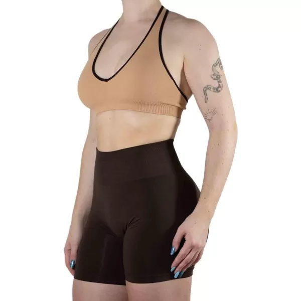 AUROLA Moon Seamless Halter Backless Sport Bra for Women Adjustable Padded Active Workout Gym Yoga Crop Tank Top