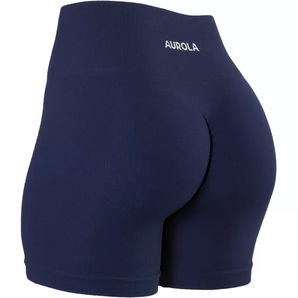 AUROLA Power Scrunch Butt Workout Shorts for Women Seamless Gym Shorts High Waist Tummy Control Yoga Biker Shorts)