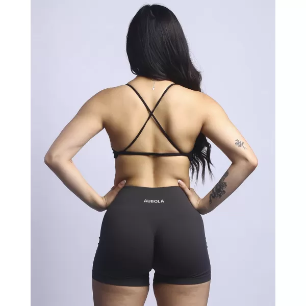AUROLA Power Scrunch Butt Workout Shorts for Women Seamless Gym Shorts High Waist Tummy Control Yoga Biker Shorts)