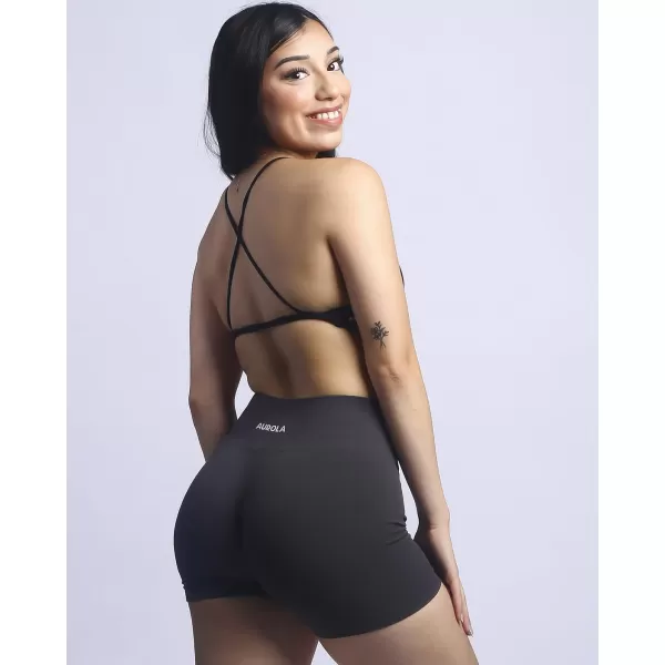 AUROLA Power Scrunch Butt Workout Shorts for Women Seamless Gym Shorts High Waist Tummy Control Yoga Biker Shorts
