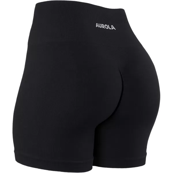 AUROLA Power Scrunch Butt Workout Shorts for Women Seamless Gym Shorts High Waist Tummy Control Yoga Biker Shorts)