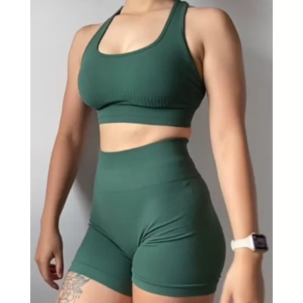 AUROLA Power Scrunch Butt Workout Shorts for Women Seamless Gym Shorts High Waist Tummy Control Yoga Biker Shorts