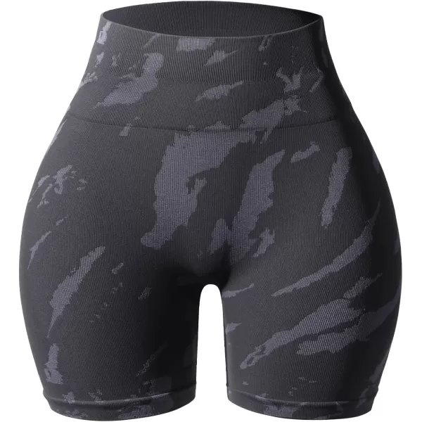 AUROLA Serpent Seamless Scrunch Workout Shorts for Women,Tummy Control Squat Proof Ribbed Thick Active Gym Short)
