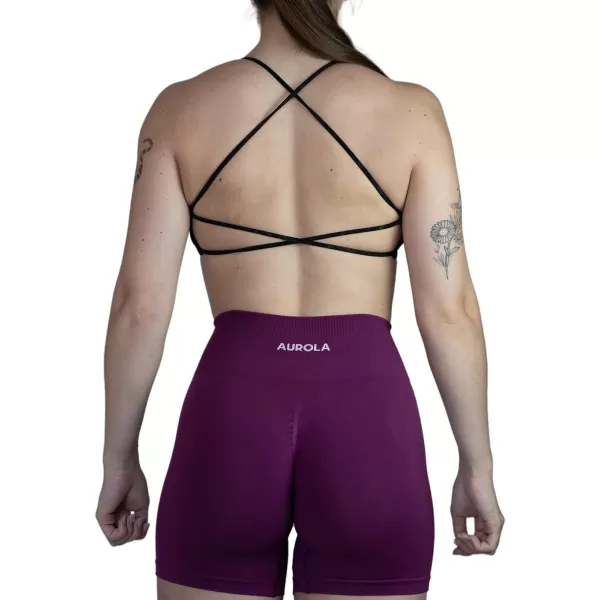 AUROLA Workout Sports Bras Women Athletic Removable Backless Strappy Criss Cross Light Support Gym Fitness Yoga Crop Bra