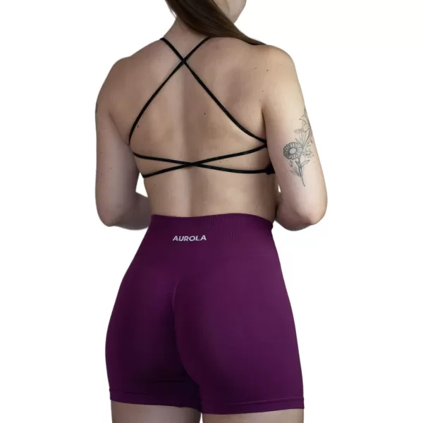 AUROLA Workout Sports Bras Women Athletic Removable Backless Strappy Criss Cross Light Support Gym Fitness Yoga Crop Bra