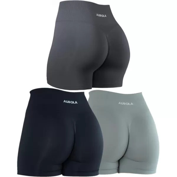 AUROLA Dream Workout Shorts for Women Seamless Soft Smooth Gym Yoga Scrunch Active Shorts)
