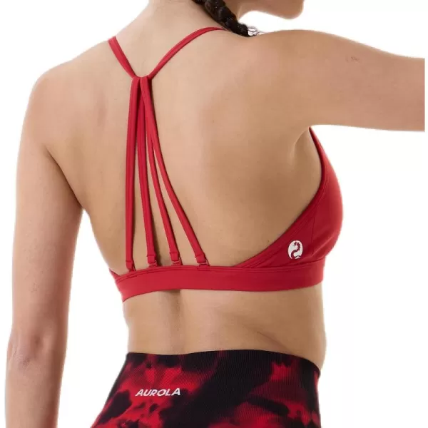 AUROLA Mercury Workout Sports Bras Women Athletic Removable Padded Backless Strapy Minimal Crop Top