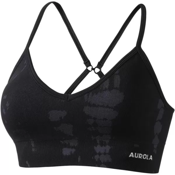 AUROLA Serpent Snake Seamless Sports Bras for Women,Girls Padded Strappy Workout Gym Yoga Tops