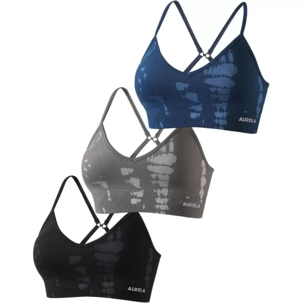 AUROLA Serpent Snake Seamless Sports Bras for Women,Girls Padded Strappy Workout Gym Yoga Tops)