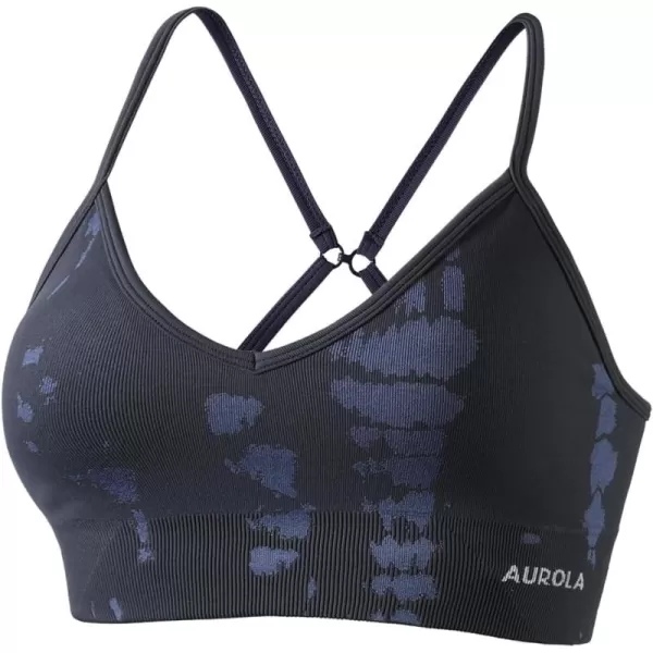 AUROLA Serpent Snake Seamless Sports Bras for Women,Girls Padded Strappy Workout Gym Yoga Tops