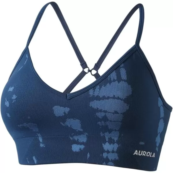 AUROLA Serpent Snake Seamless Sports Bras for Women,Girls Padded Strappy Workout Gym Yoga Tops
