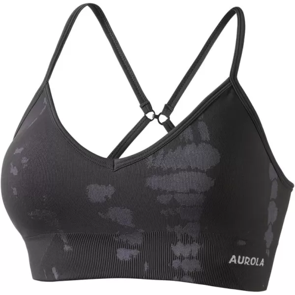 AUROLA Serpent Snake Seamless Sports Bras for Women,Girls Padded Strappy Workout Gym Yoga Tops