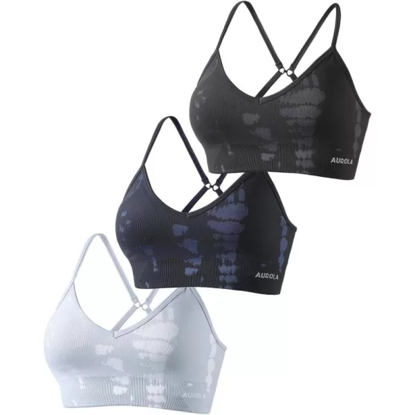 AUROLA Serpent Snake Seamless Sports Bras for Women,Girls Padded Strappy Workout Gym Yoga Tops)