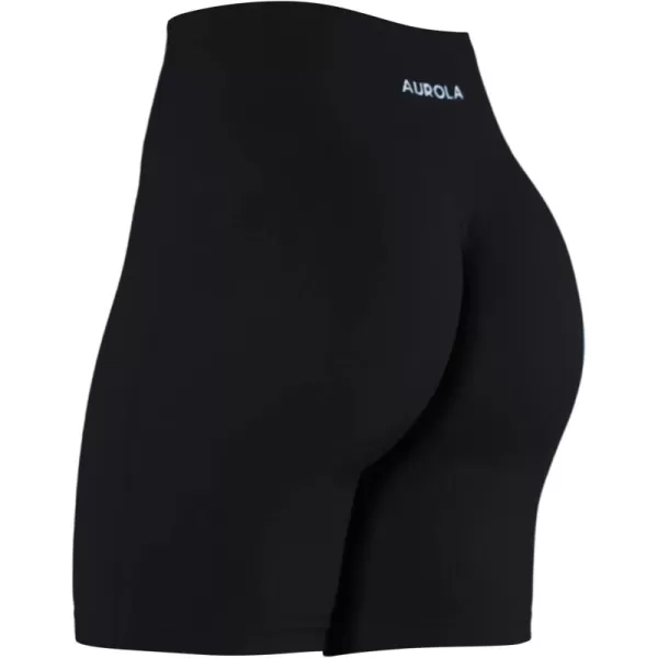 AUROLA Women's Athletic Shorts Seamless High Waisted Running Sporty Gym Fitness Yoga Elastic Workout 7.5" Bike Shorts