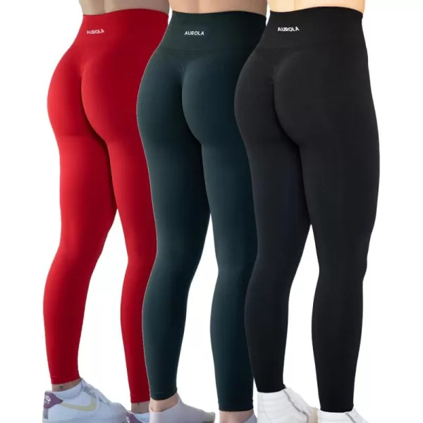 AUROLA Workout Leggings for Women Seamless Scrunch Tights Tummy Control Gym Fitness Girl Sport Active Yoga Pants)