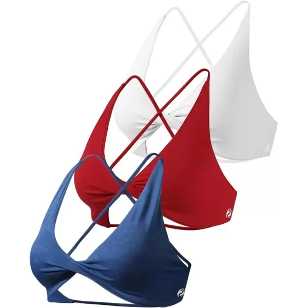 AUROLA Workout Sports Bras Women Athletic Removable Backless Strappy Criss Cross Light Support Gym Fitness Yoga Crop Bra)