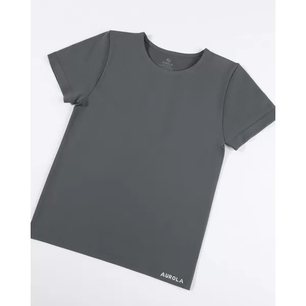 AUROLA Women Essentials Seamless Short Sleeve Fitted Tshirt Gym Workout Athletic Shirts Top Tee