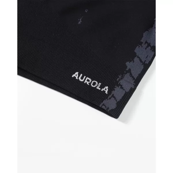 AUROLA Serpent Snake Seamless Workout T-Shirts for Women,Short Sleeve Crop Top Gym Yoga Athletic Shirts Tee