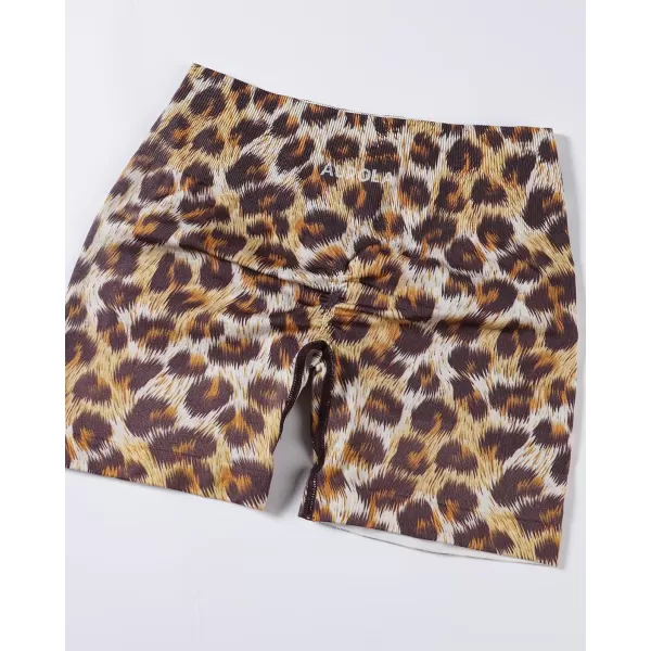 AUROLA Print Collection Fashion Shorts for Women,Inside White Scrunch Seamless Active Workout Roll Up Shorts