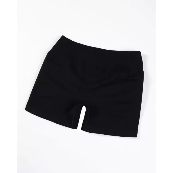 imageAUROLA Influence Workout Shorts for Women25 35 45 55 65 No Roll Up Squat Proof Scrunch Seamless Compression Gym ShortBlack