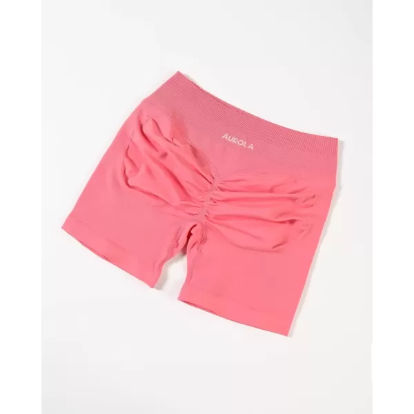 imageAUROLA Influence Workout Shorts for Women25 35 45 55 65 No Roll Up Squat Proof Scrunch Seamless Compression Gym ShortBubblegum