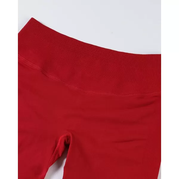 imageAUROLA Influence Workout Shorts for Women25 35 45 55 65 No Roll Up Squat Proof Scrunch Seamless Compression Gym ShortChili Red