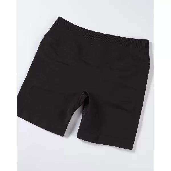 imageAUROLA Influence Workout Shorts for Women25 35 45 55 65 No Roll Up Squat Proof Scrunch Seamless Compression Gym ShortCoffee