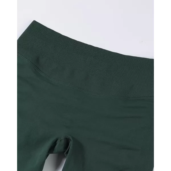 imageAUROLA Influence Workout Shorts for Women25 35 45 55 65 No Roll Up Squat Proof Scrunch Seamless Compression Gym ShortEden Green