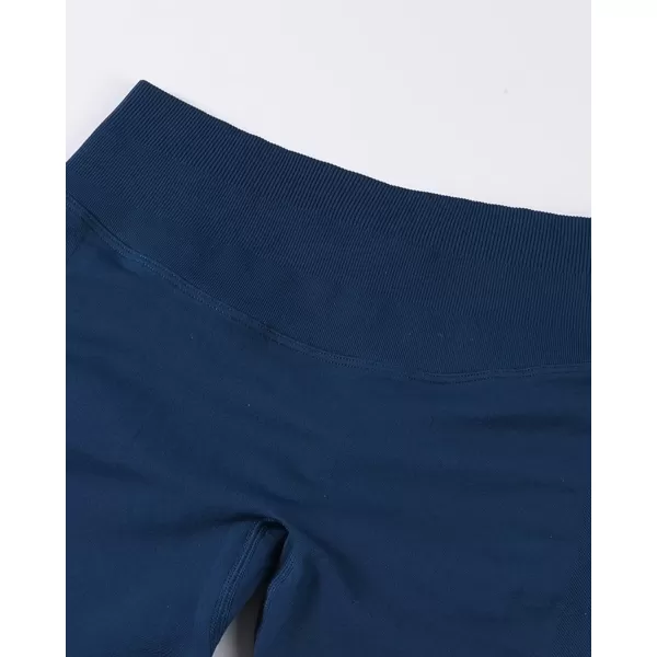 imageAUROLA Influence Workout Shorts for Women25 35 45 55 65 No Roll Up Squat Proof Scrunch Seamless Compression Gym ShortEnsign Blue