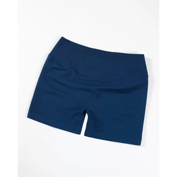 imageAUROLA Influence Workout Shorts for Women25 35 45 55 65 No Roll Up Squat Proof Scrunch Seamless Compression Gym ShortEnsign Blue
