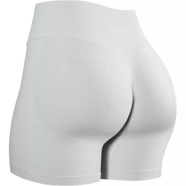 imageAUROLA Influence Workout Shorts for Women25 35 45 55 65 No Roll Up Squat Proof Scrunch Seamless Compression Gym ShortGlacier Gray