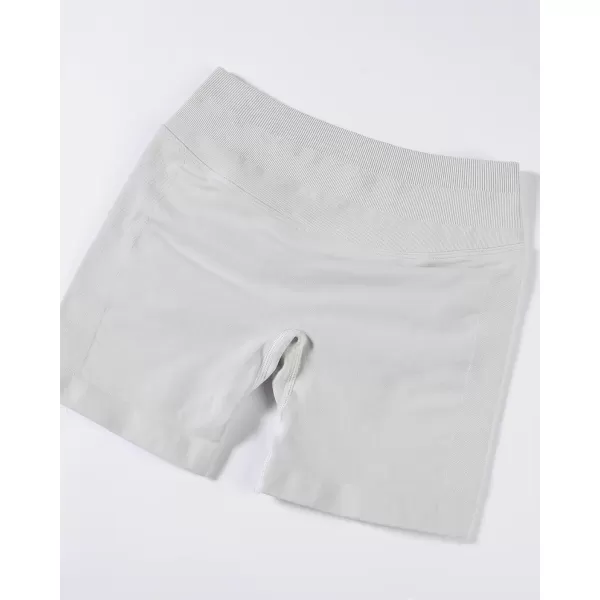 imageAUROLA Influence Workout Shorts for Women25 35 45 55 65 No Roll Up Squat Proof Scrunch Seamless Compression Gym ShortGlacier Gray