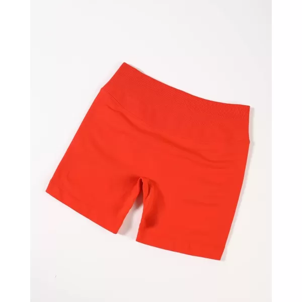 imageAUROLA Influence Workout Shorts for Women25 35 45 55 65 No Roll Up Squat Proof Scrunch Seamless Compression Gym ShortHalloween Orange