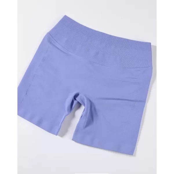 imageAUROLA Influence Workout Shorts for Women25 35 45 55 65 No Roll Up Squat Proof Scrunch Seamless Compression Gym ShortJacaranda