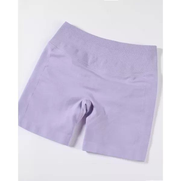 imageAUROLA Influence Workout Shorts for Women25 35 45 55 65 No Roll Up Squat Proof Scrunch Seamless Compression Gym ShortLavender