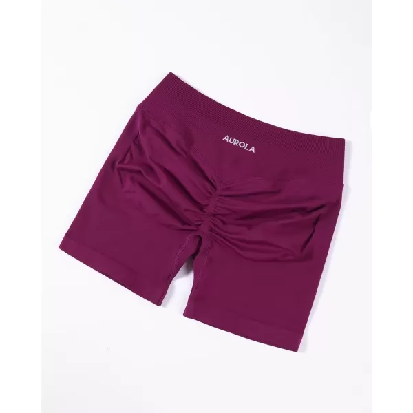 imageAUROLA Influence Workout Shorts for Women25 35 45 55 65 No Roll Up Squat Proof Scrunch Seamless Compression Gym ShortMagenta