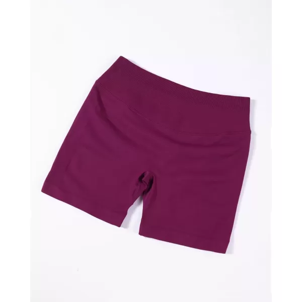 imageAUROLA Influence Workout Shorts for Women25 35 45 55 65 No Roll Up Squat Proof Scrunch Seamless Compression Gym ShortMagenta