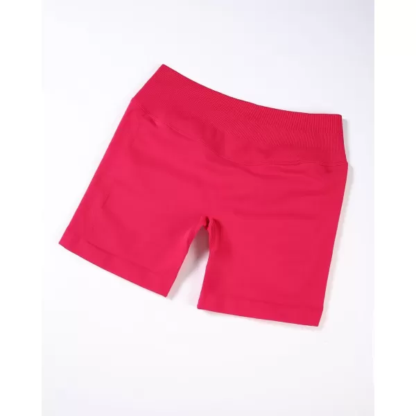 imageAUROLA Influence Workout Shorts for Women25 35 45 55 65 No Roll Up Squat Proof Scrunch Seamless Compression Gym ShortPink
