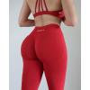 imageAUROLA Influence Workout Leggings for Women Seamless Compression Tummy Control Leggings Mid Rise Yoga PantsChili Red