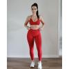 imageAUROLA Influence Workout Leggings for Women Seamless Compression Tummy Control Leggings Mid Rise Yoga PantsChili Red