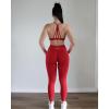 imageAUROLA Influence Workout Leggings for Women Seamless Compression Tummy Control Leggings Mid Rise Yoga PantsChili Red