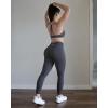 imageAUROLA Influence Workout Leggings for Women Seamless Compression Tummy Control Leggings Mid Rise Yoga PantsDark Grey