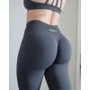 imageAUROLA Influence Workout Leggings for Women Seamless Compression Tummy Control Leggings Mid Rise Yoga PantsDark Grey