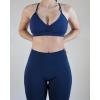imageAUROLA Influence Workout Leggings for Women Seamless Compression Tummy Control Leggings Mid Rise Yoga PantsEnsign Blue